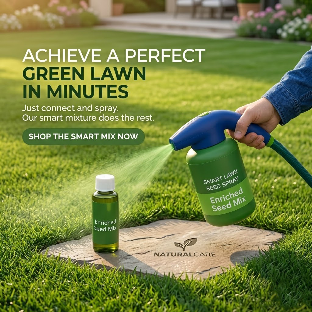 Easy Spray-On Grass Seed & Fertilizer Solution