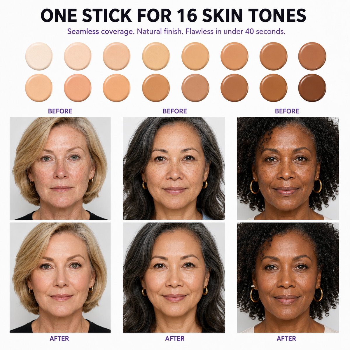 Changing Foundation Stick–The stick that makes mature skin glow again