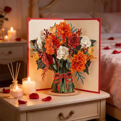 Clinclii 3D Flower Pop-Up Card – A Thoughtful Keepsake for Everyone You Love