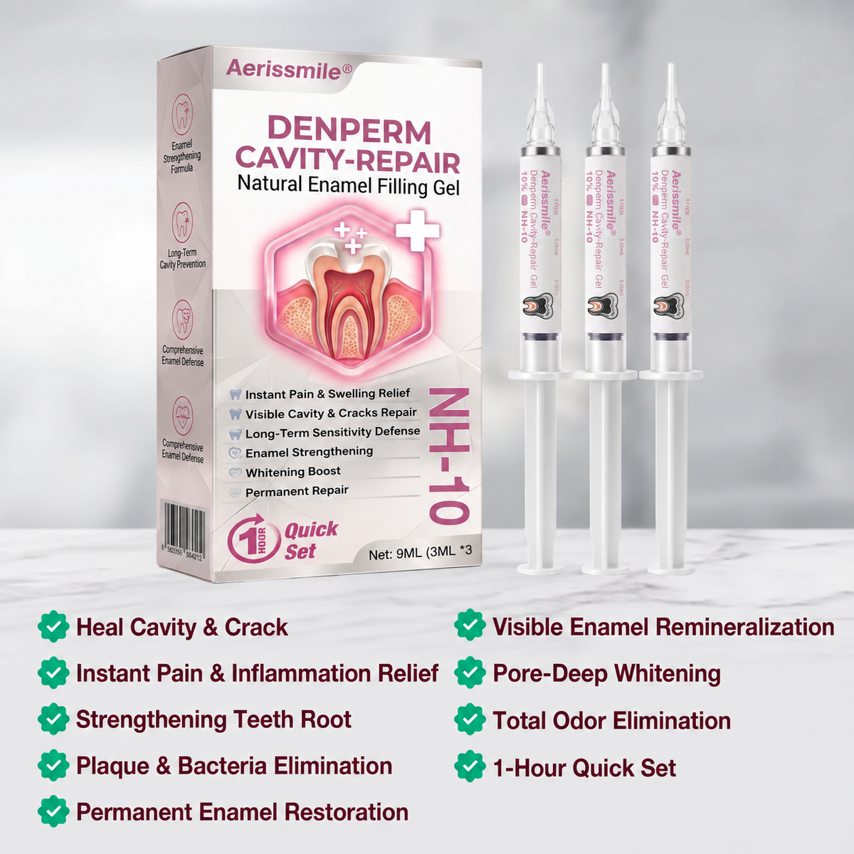 🇺🇸Aerissmile® DenPerm Cavity-Repair Natural Enamel Filling Gel