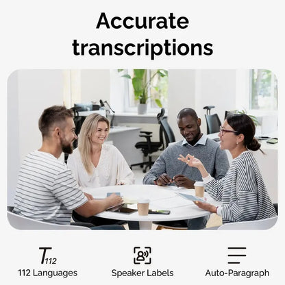 Alisanda  Voice Recorder, Notetaker, Transcribe & Summarize, Support 112 Languages, Audio Recorder for Lectures, Meetings